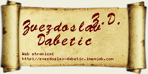 Zvezdoslav Dabetić vizit kartica